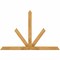 Ekena Millwork Saratoga Rough Sawn Timber Gable Bracket, Western Red Cedar, 72"W x 48"H x 2"D x 4"F, 16/12 Pitch GBW072X48X0204SAR00RWR - alternate 1